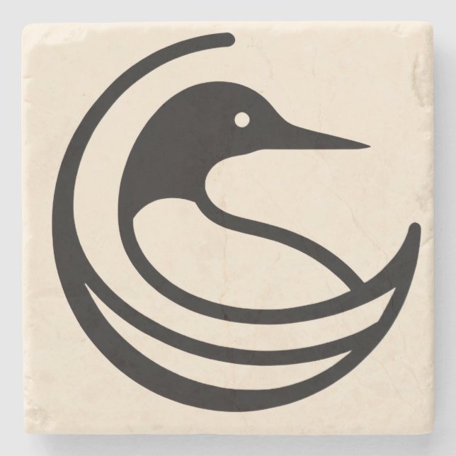 Loon Stone Coaster (Front)