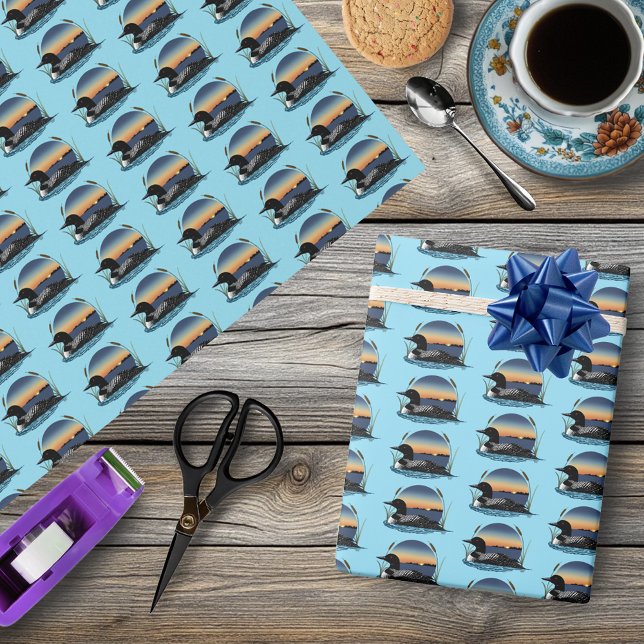 Loon Sunset Wrapping Paper (Creator Uploaded)