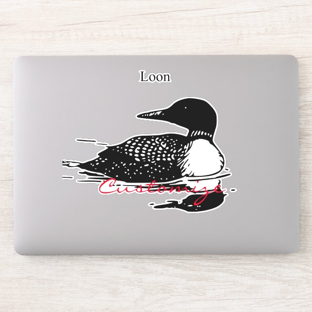 Loon Swimming Bird Art Thunder_Cove (Computer)
