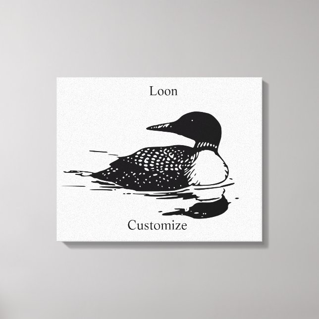 Loon Swimming Bird Art Thunder_Cove Canvas Print (Front)