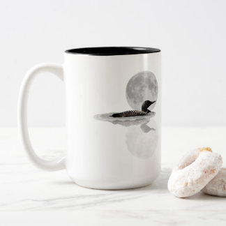 Loon Swims In The Moonlight Coffee Mug