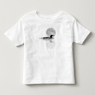 Loon Swims In The Moonlight Toddler T-Shirt
