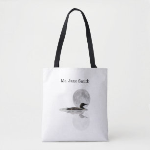 Loon Swims In The Moonlight Tote Bag II