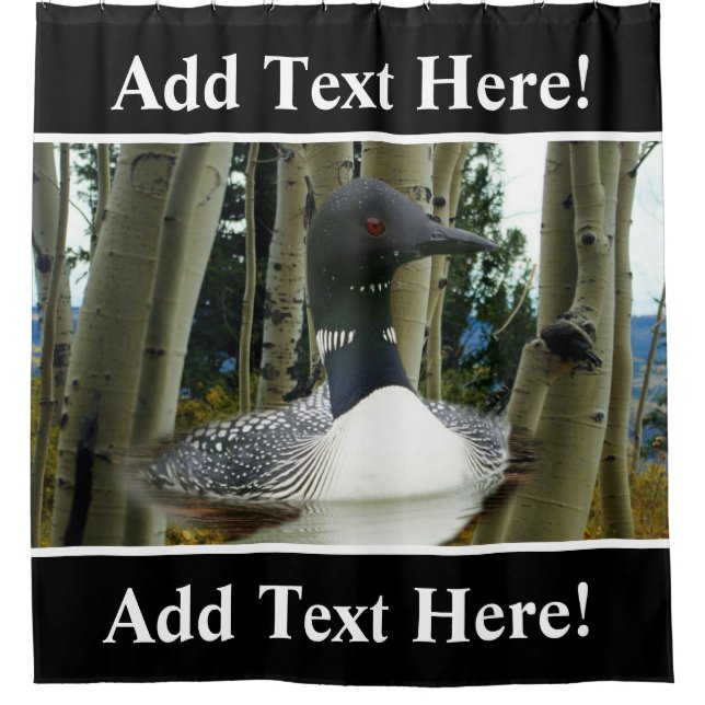 Loon Wilderness Shower Curtain (Front)