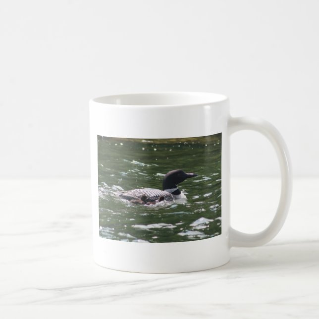Loon With Babies 2 Coffee Mug (Right)