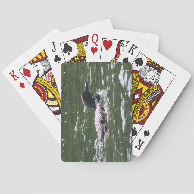 Loon With Babies 2 Playing Cards (Back)