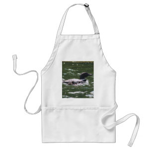 Loon With Babies 2 Standard Apron