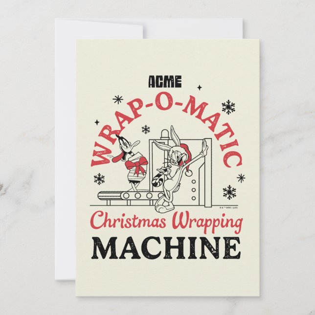 LOONEY TUNES™ | ACME Wrap-O-Matic Wrapping Machine Card (Front)