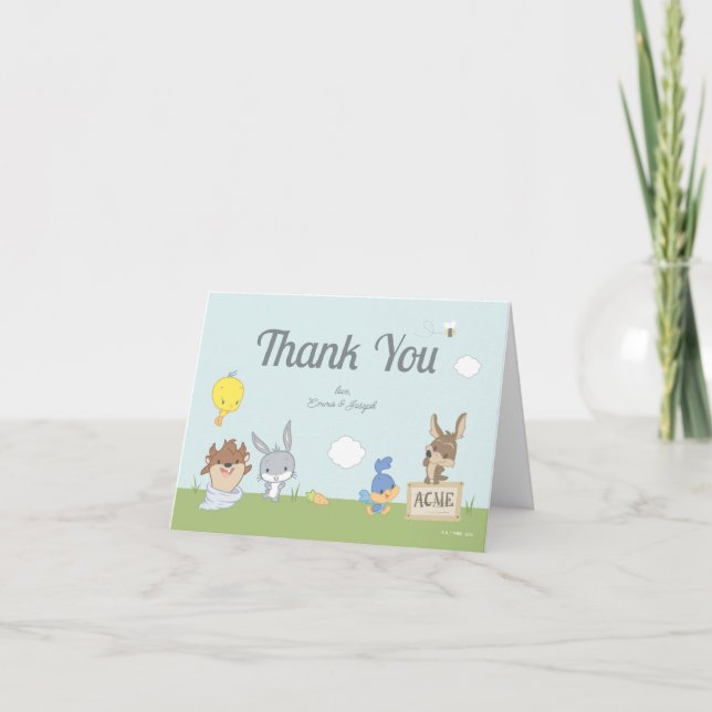 LOONEY TUNES™ Baby Shower Thank You Card (Front)