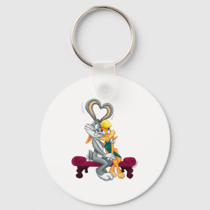 Looney Tunes Bugs And Lola Hearts Valentines Day  Key Ring