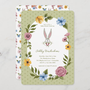LOONEY TUNES™ BUGS BUNNY™ Floral Baby Shower Invitation