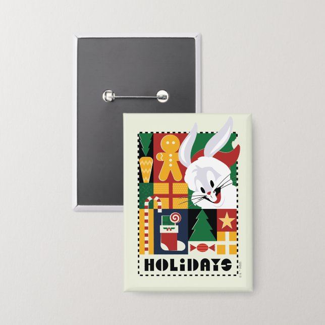 LOONEY TUNES™ BUGS BUNNY™ Holidays Badge (Front/Back)