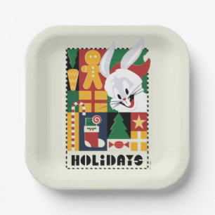 LOONEY TUNES™ BUGS BUNNY™ Holidays Badge Paper Plate