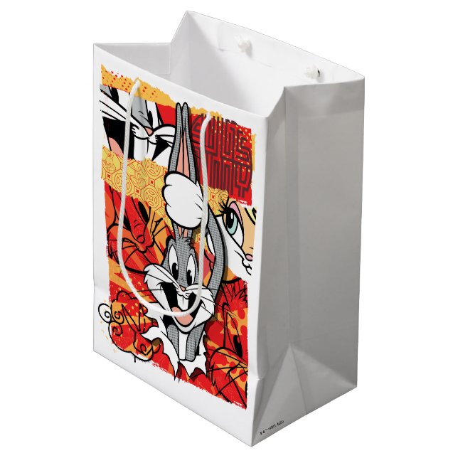 LOONEY TUNES™ | BUGS BUNNY™ Pop-up Graphic Medium Gift Bag (Front Angled)