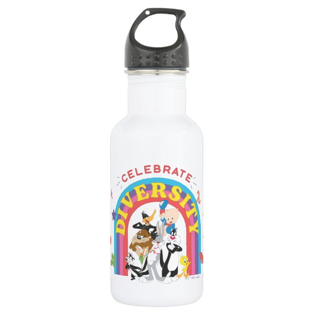 LOONEY TUNES™ - Celebrate Diversity Pride Rainbow 532 Ml Water Bottle (Front)