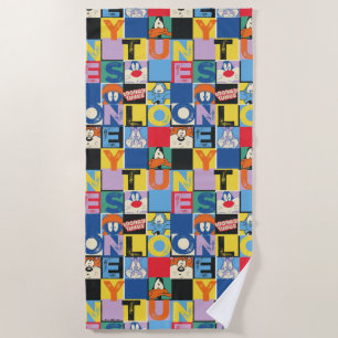 LOONEY TUNES™ Character Chequered Blocks Beach Towel