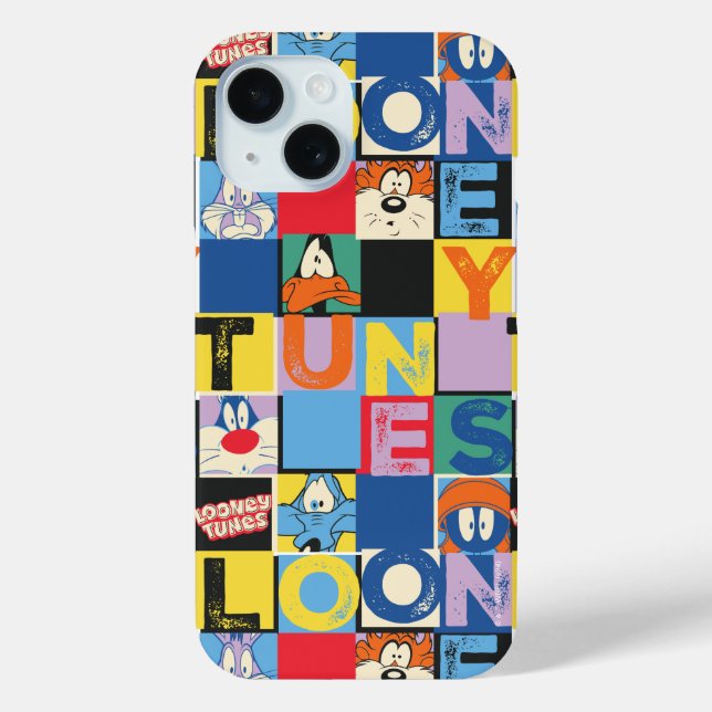 LOONEY TUNES™ Character Chequered Blocks Case-Mate iPhone Case (Back)