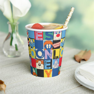 LOONEY TUNES™ Character Chequered Blocks Paper Cups