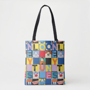LOONEY TUNES™ Character Chequered Blocks Tote Bag