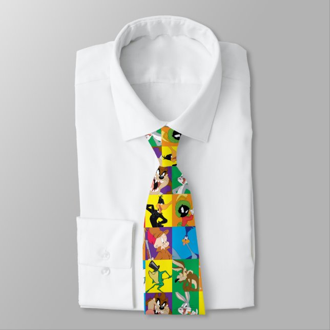 LOONEY TUNES™ Character Grid Tie (Tied)