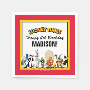 LOONEY TUNES™ Character Group   Birthday Napkin