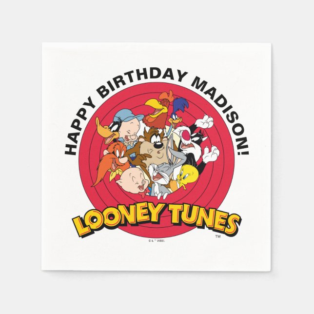 LOONEY TUNES™ Character Group | Birthday Napkin (Front)