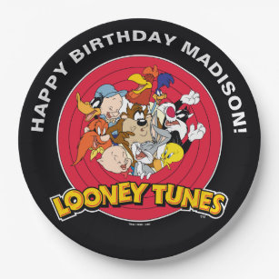 LOONEY TUNES™ Character Group   Birthday Paper Plate