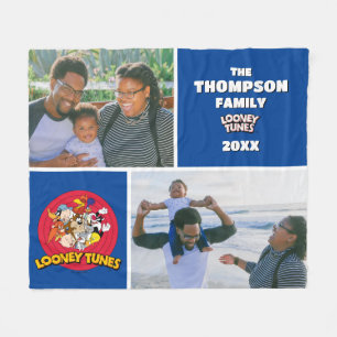 LOONEY TUNES™ Character Logo Family Photo Fleece Blanket