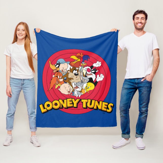 LOONEY TUNES™ Character Logo Fleece Blanket (In Situ)