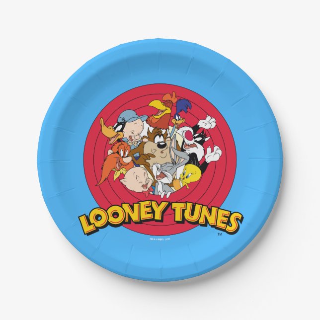 LOONEY TUNES™ Character Logo Paper Plate (Front)