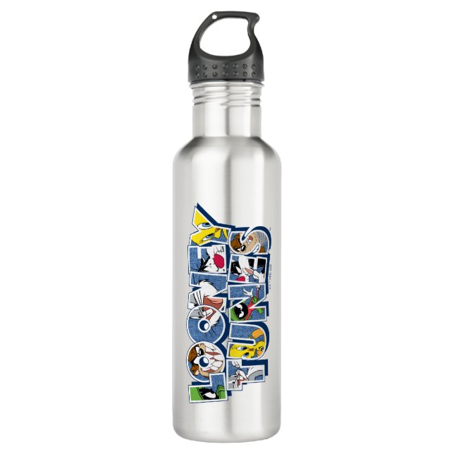 LOONEY TUNES™ Characters in Lettering 710 Ml Water Bottle (Front)