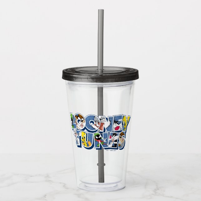 LOONEY TUNES™ Characters in Lettering Acrylic Tumbler (Front)