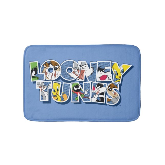LOONEY TUNES™ Characters in Lettering Bath Mat (Front)