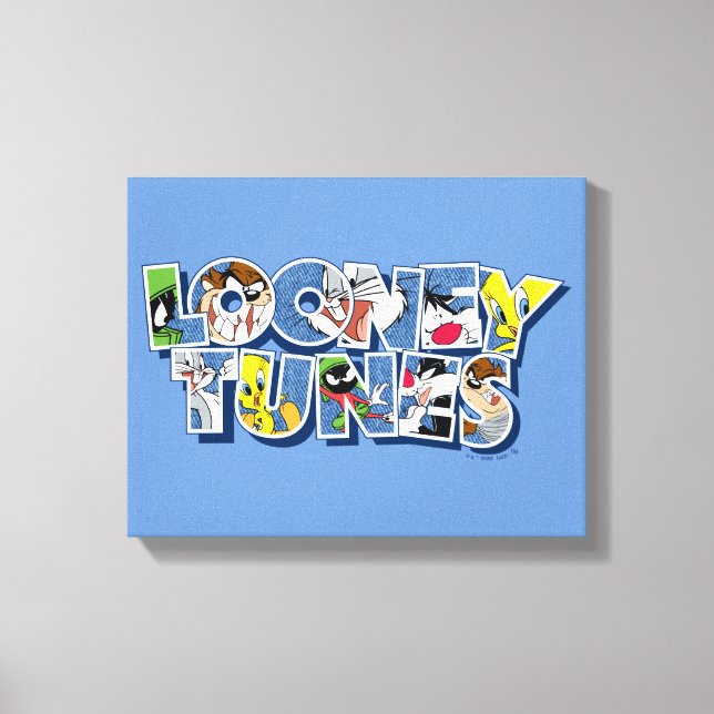 LOONEY TUNES™ Characters in Lettering Canvas Print (Front)