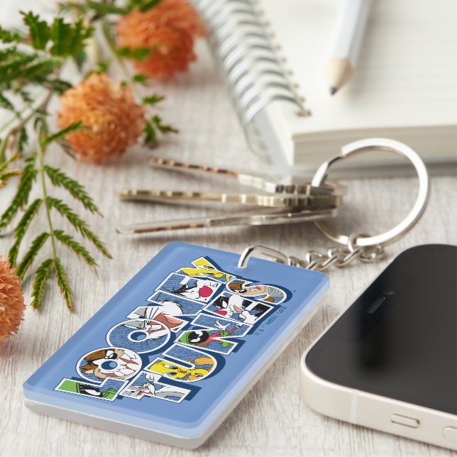 LOONEY TUNES™ Characters in Lettering Key Ring (Front Right)