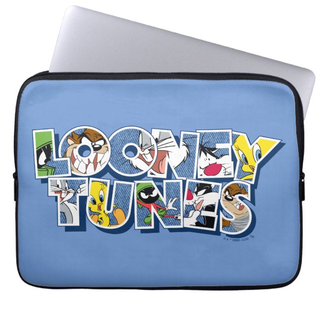 LOONEY TUNES™ Characters in Lettering Laptop Sleeve (Front)