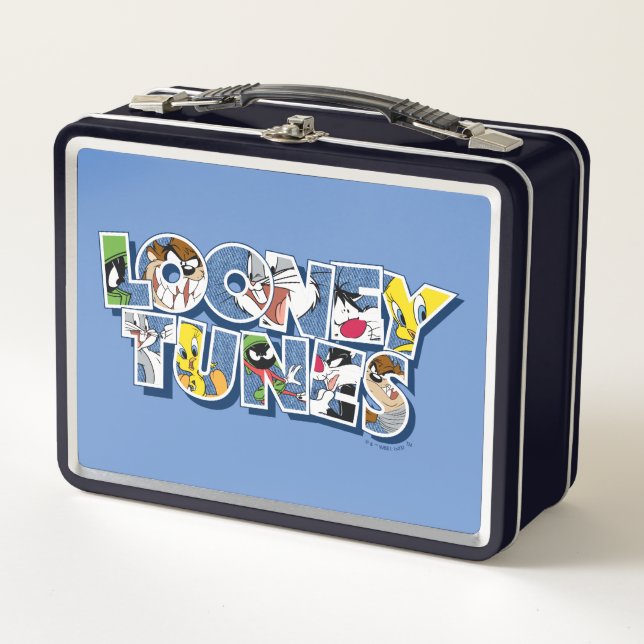 LOONEY TUNES™ Characters in Lettering Metal Lunch Box (Front)