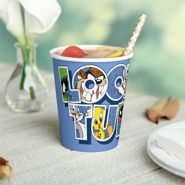 LOONEY TUNES™ Characters in Lettering Paper Cups (Insitu)