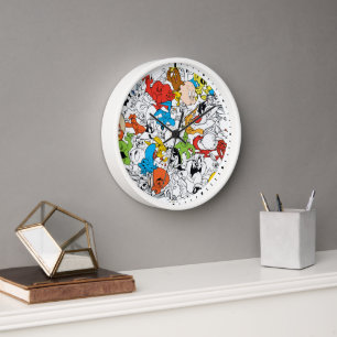 LOONEY TUNES™ Color Pop Pattern Clock