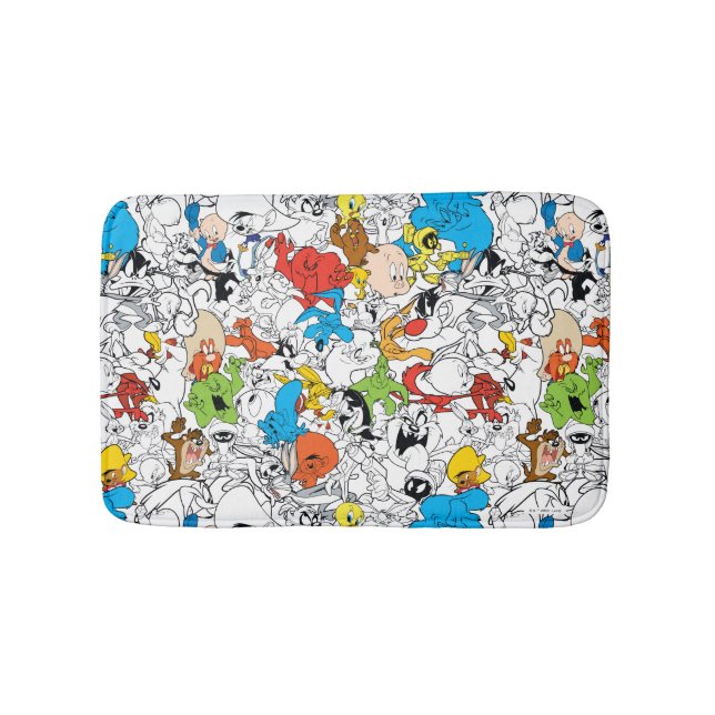 LOONEY TUNES™ Colour Pop Pattern Bath Mat (Front)