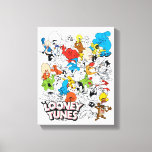 LOONEY TUNES™ Colour Pop Pattern Canvas Print<br><div class="desc">LOONEY TUNES™ | Check out this fun character pattern featuring characters in black & white,  pops of colour,  or full colour!</div>