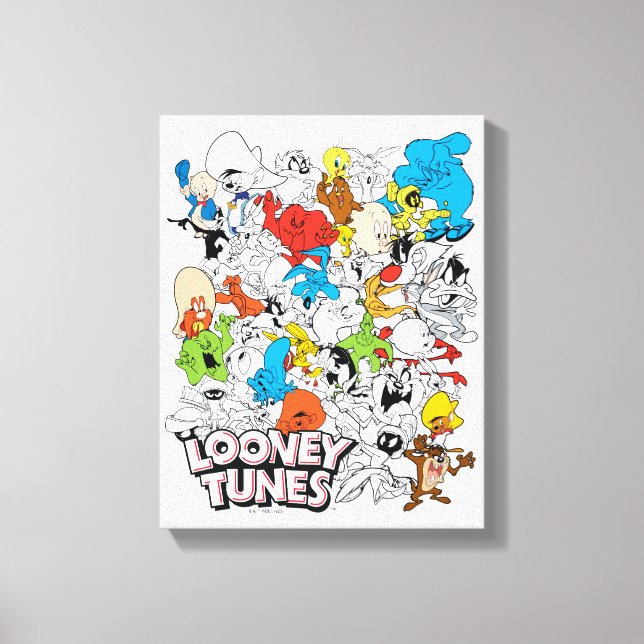 LOONEY TUNES™ Colour Pop Pattern Canvas Print (Front)