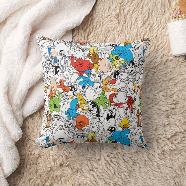 LOONEY TUNES™ Colour Pop Pattern Cushion (Blanket)
