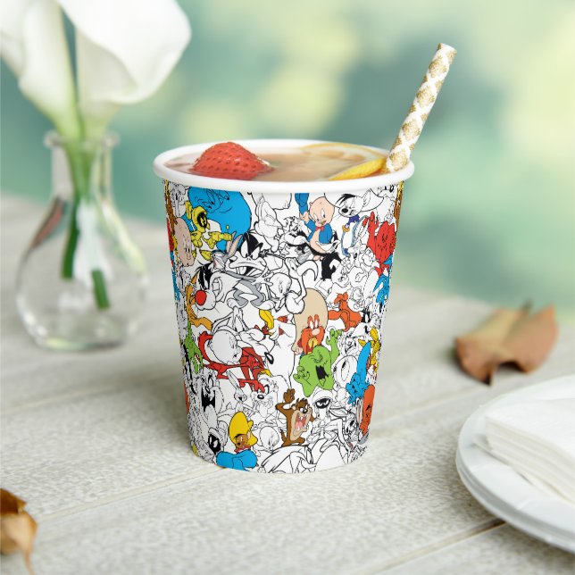 LOONEY TUNES™ Colour Pop Pattern Paper Cups (Insitu)