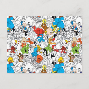 LOONEY TUNES™ Colour Pop Pattern Postcard