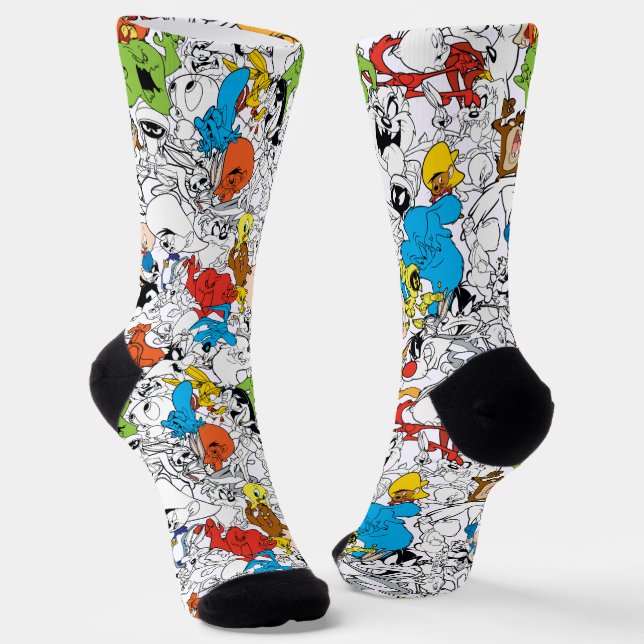 LOONEY TUNES™ Colour Pop Pattern Socks (Angled)