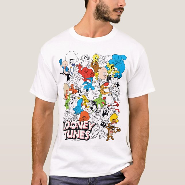 LOONEY TUNES™ Colour Pop Pattern T-Shirt (Front)