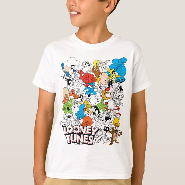 LOONEY TUNES™ Colour Pop Pattern T-Shirt (Front)