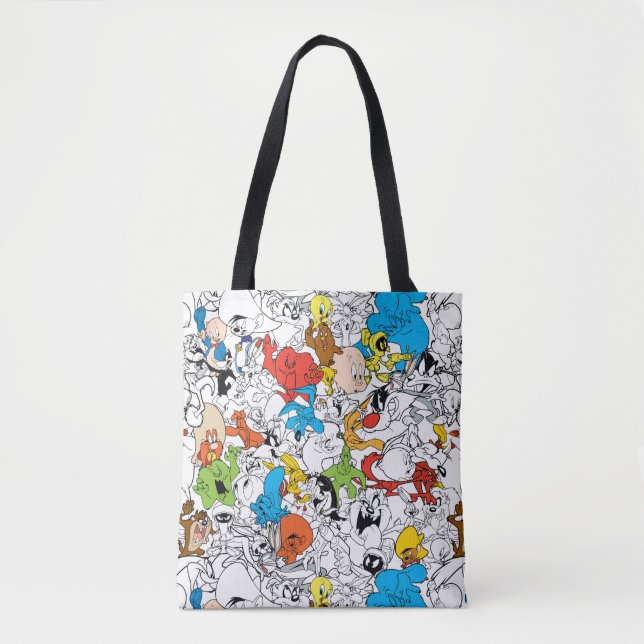 LOONEY TUNES™ Colour Pop Pattern Tote Bag (Front)