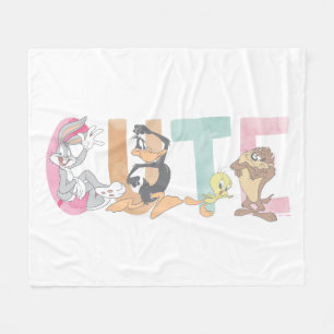 LOONEY TUNES™ Cute Watercolor Wordmark Fleece Blanket